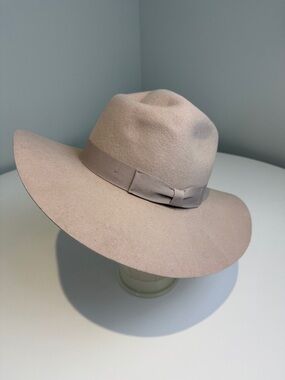 Anthropologie Wyeth Wide Brim Felt Fedora Hat in Beige
